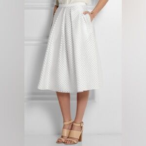 Burberry Elegant White A-Line Skirt